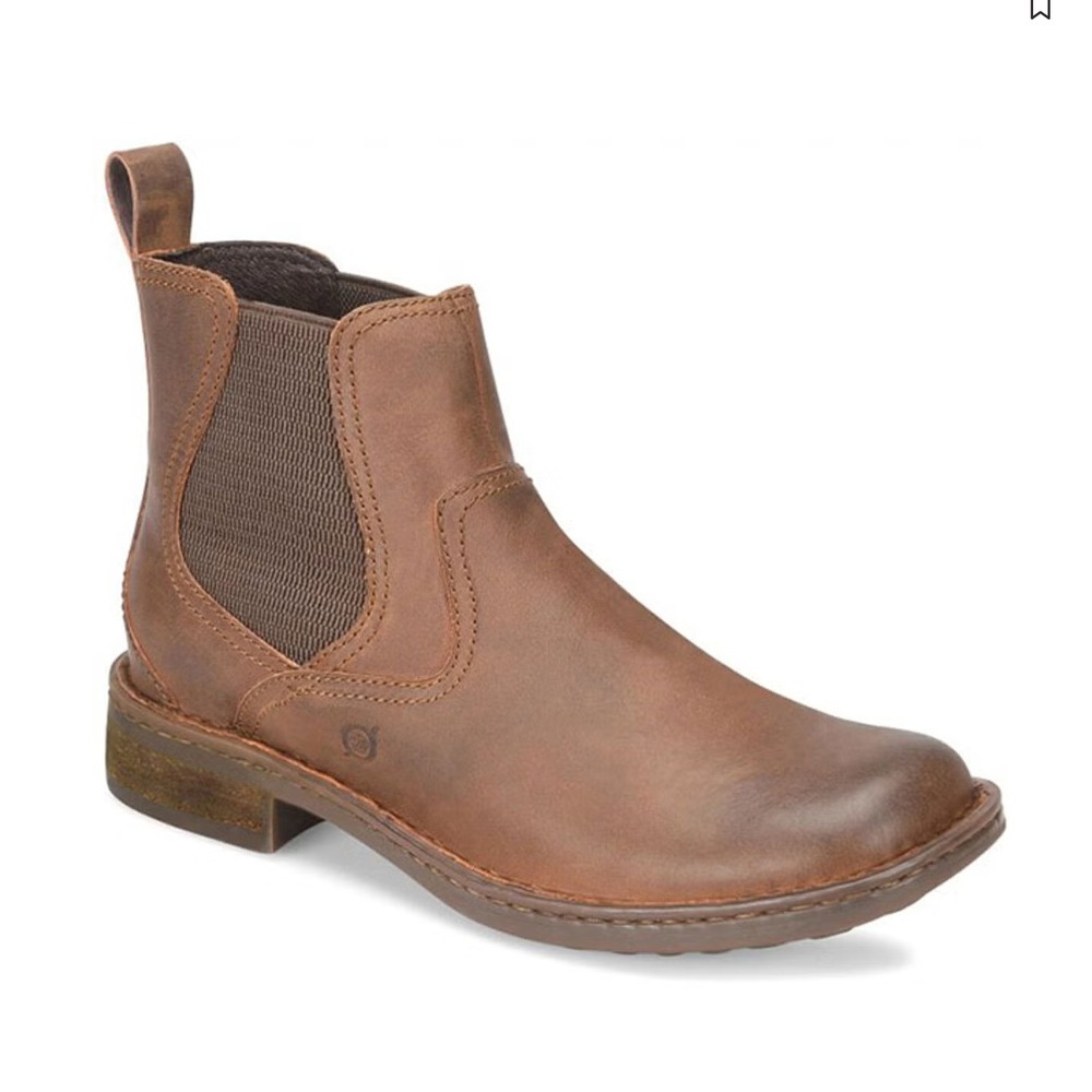 Born Hemlock Mens Leather Chelsea Boots Tan Brown M2365 - Size 12